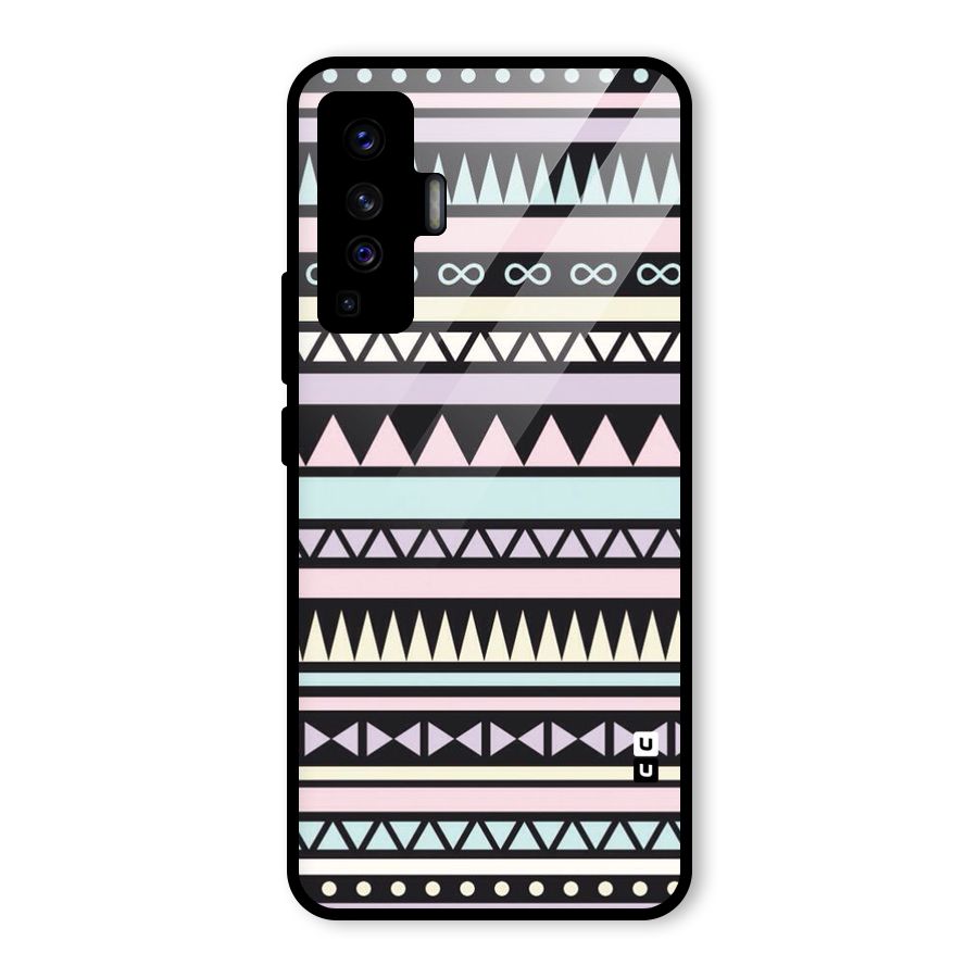 Cute Chev Pattern Glass Back Case for Vivo X50