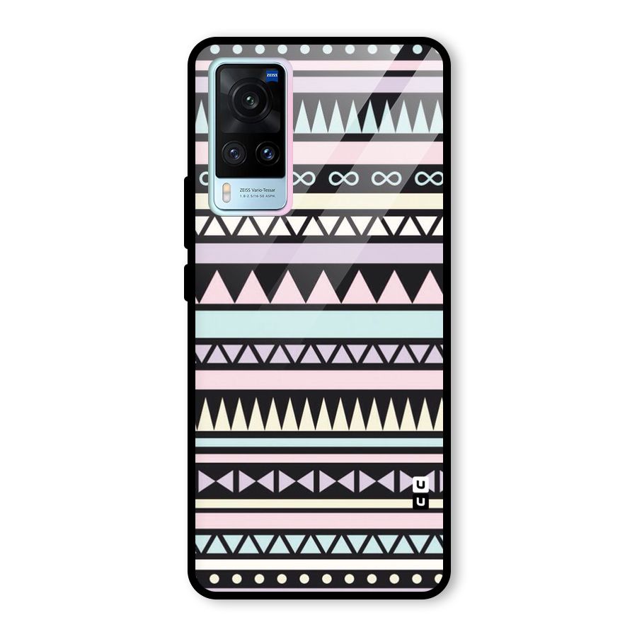 Cute Chev Pattern Glass Back Case for Vivo X60