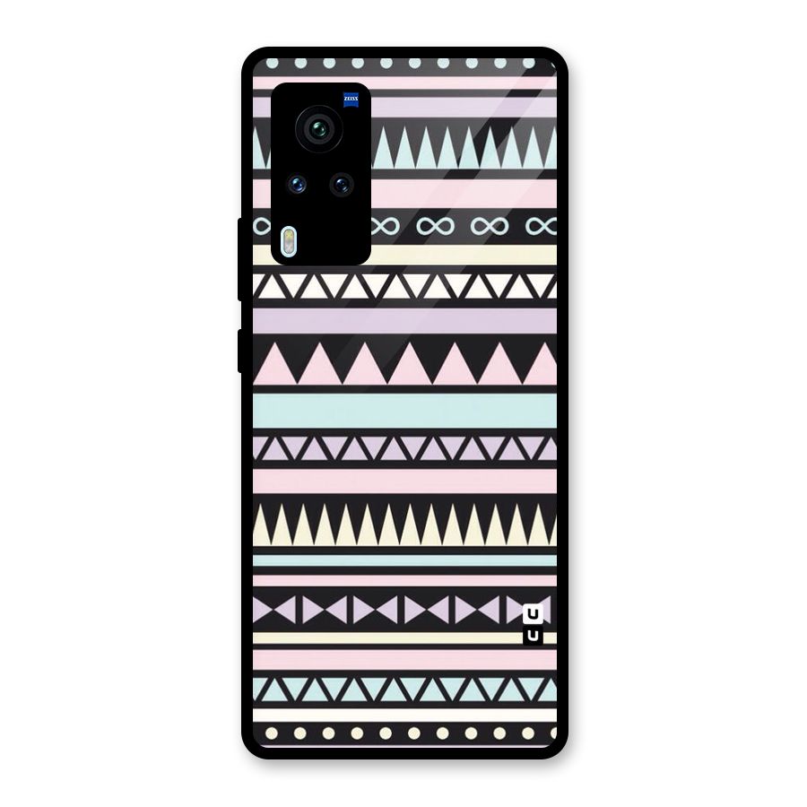 Cute Chev Pattern Glass Back Case for Vivo X60 Pro