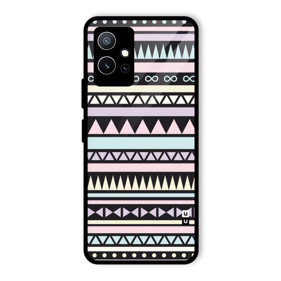 Cute Chev Pattern Glass Back Case for Vivo Y75 5G