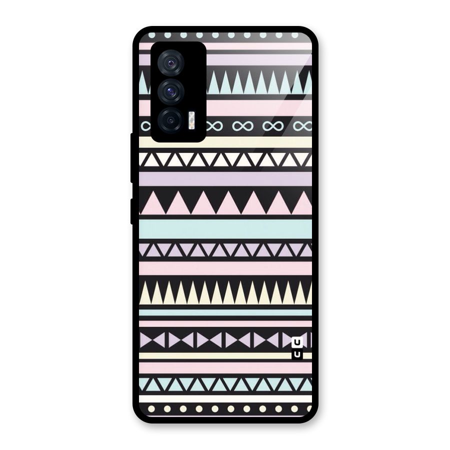Cute Chev Pattern Glass Back Case for Vivo iQOO 7 5G