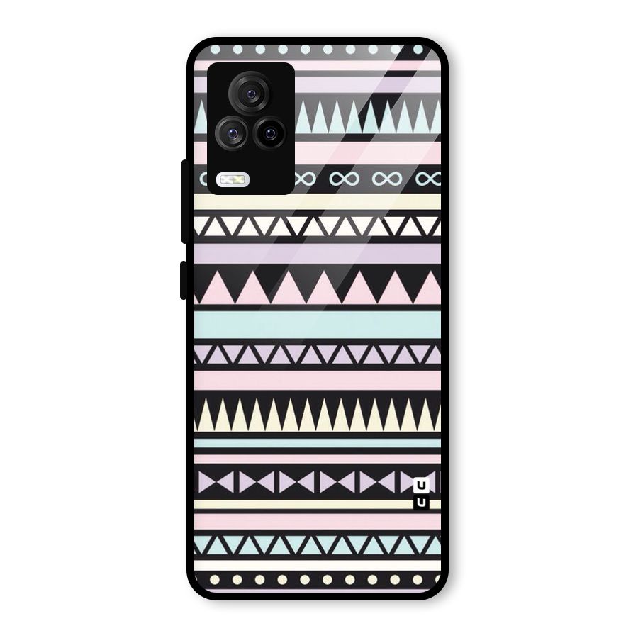 Cute Chev Pattern Glass Back Case for Vivo iQOO 7 Legend 5G