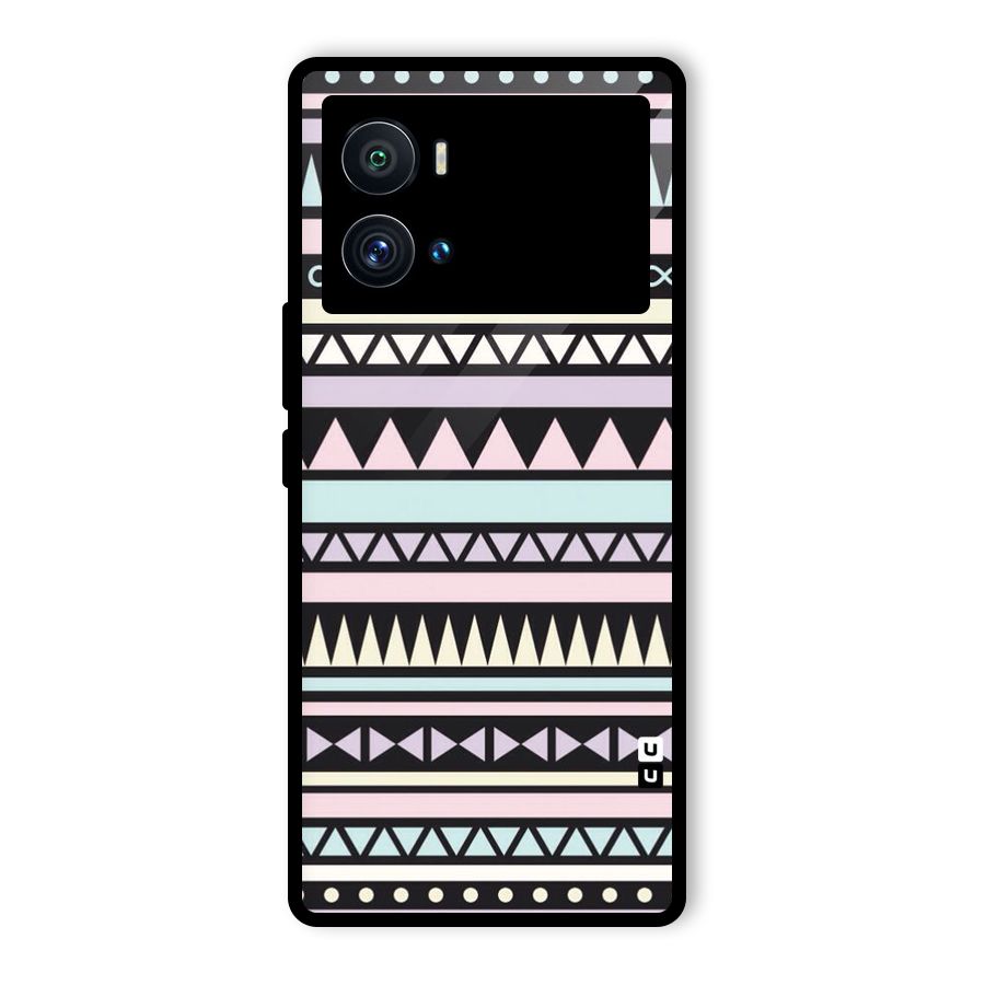 Cute Chev Pattern Glass Back Case for Vivo iQOO 9 Pro
