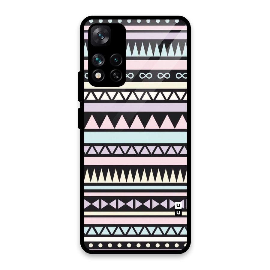 Cute Chev Pattern Glass Back Case for Xiaomi 11i HyperCharge 5G