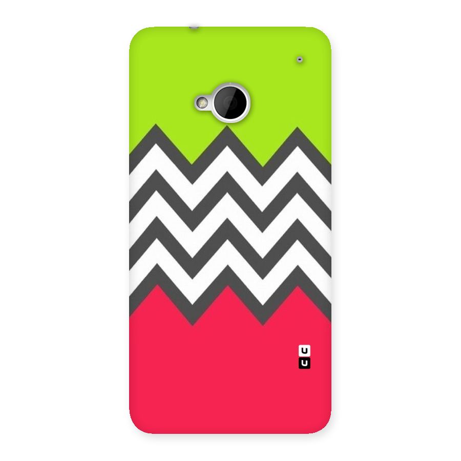 Cute Chevron Back Case for HTC One M7