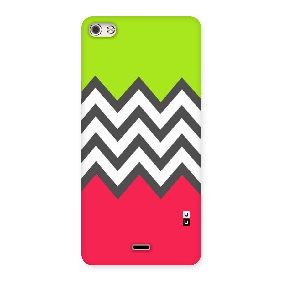 Cute Chevron Back Case for Micromax Canvas Silver 5