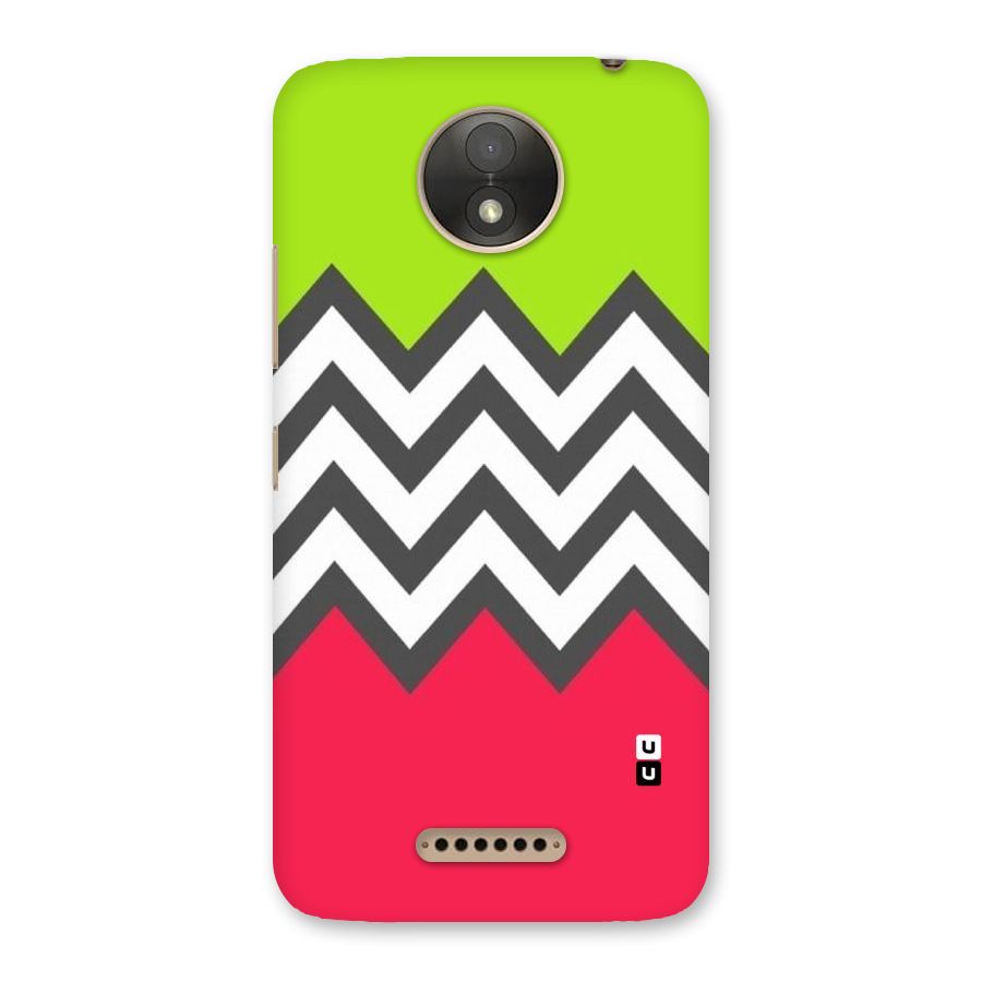 Cute Chevron Back Case for Moto C Plus