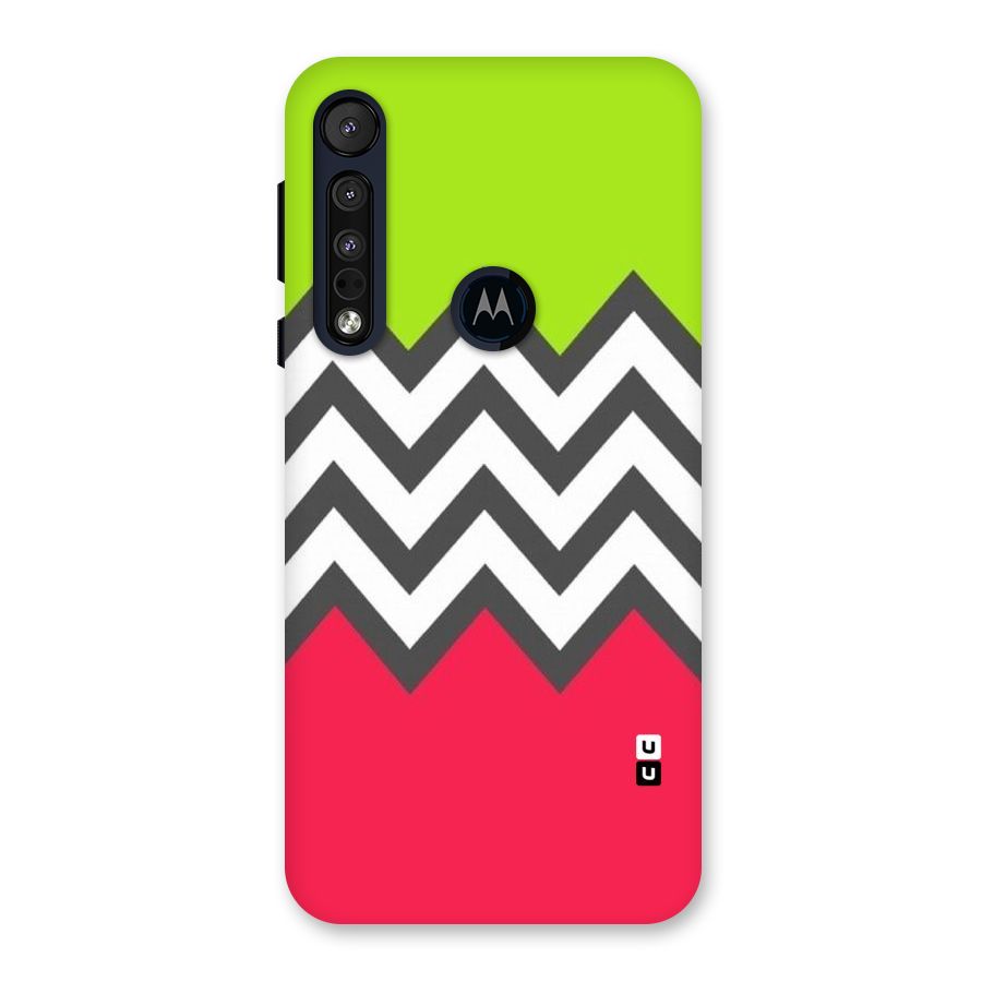 Cute Chevron Back Case for Motorola One Macro