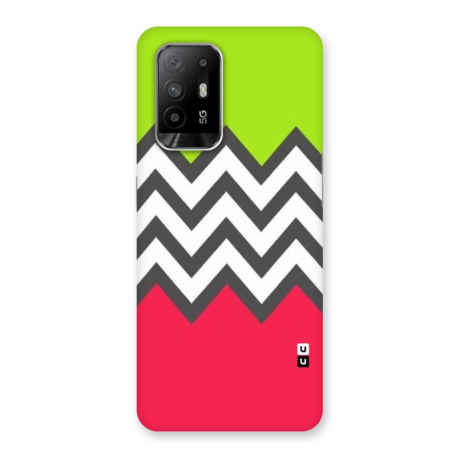 Cute Chevron Back Case for Oppo F19 Pro Plus 5G