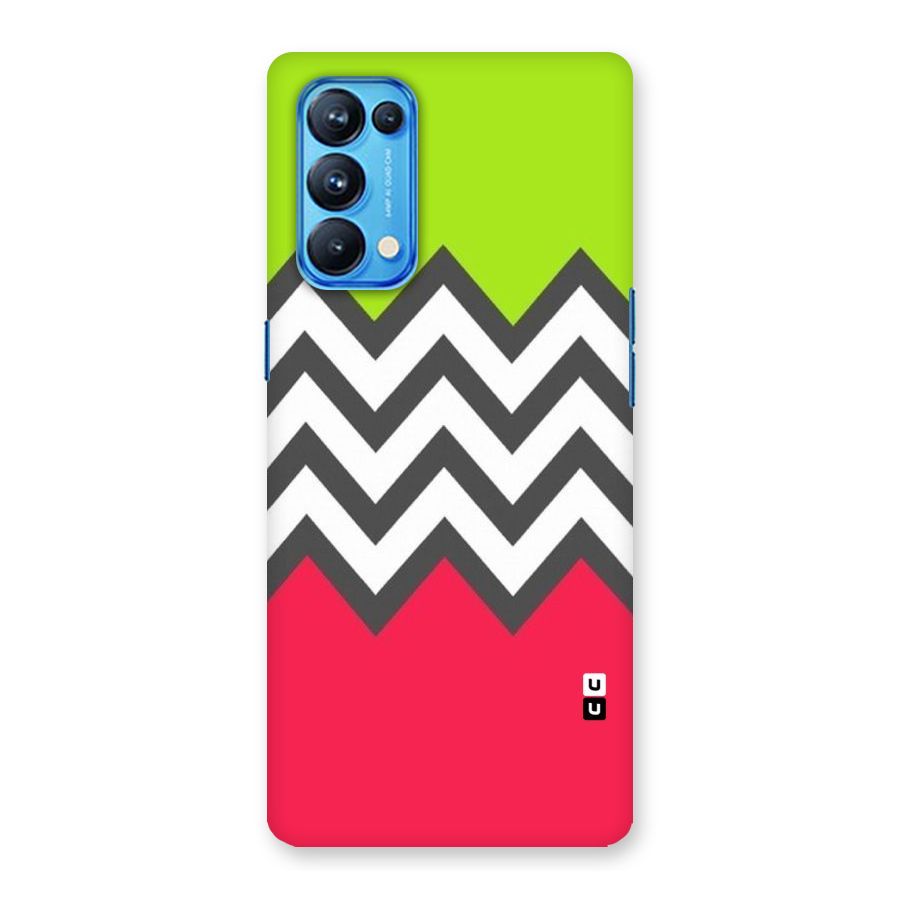 Cute Chevron Back Case for Oppo Reno5 Pro 5G