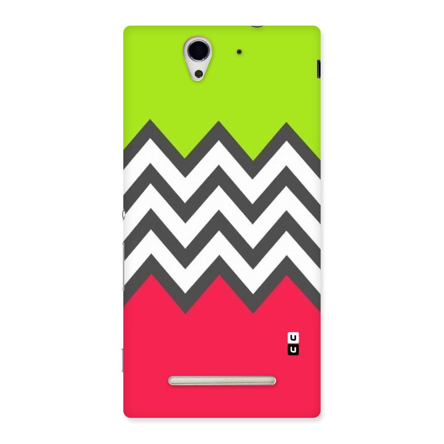 Cute Chevron Back Case for Sony Xperia C3