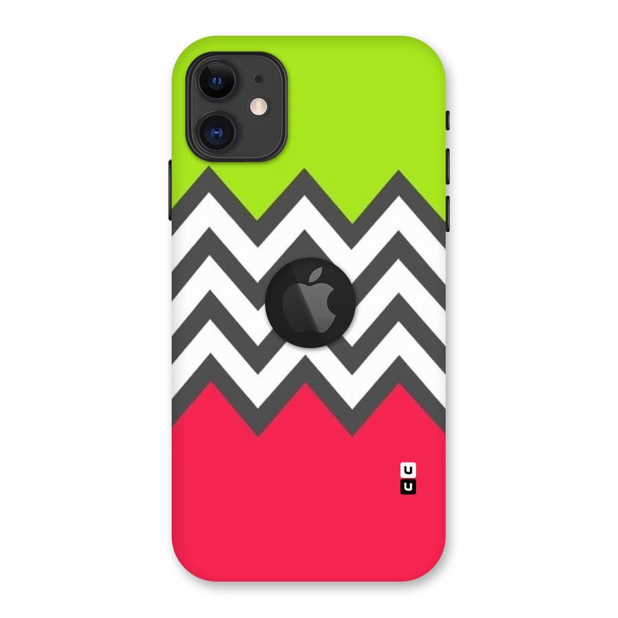 Cute Chevron Back Case for iPhone 11 Logo Cut