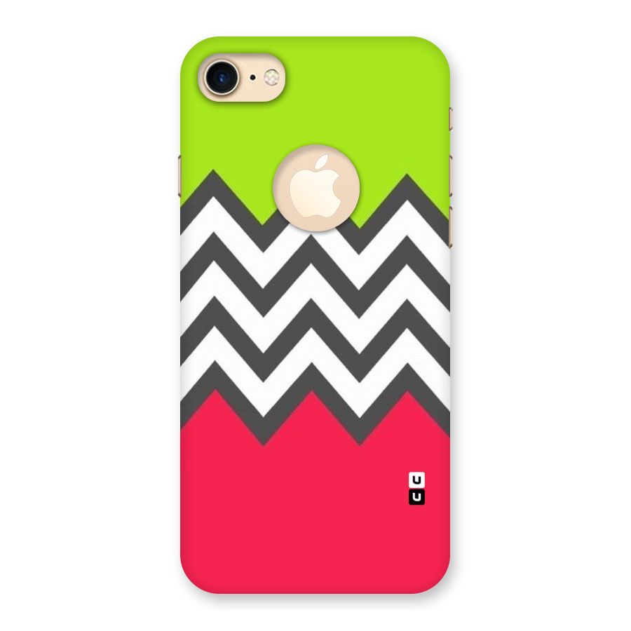 Cute Chevron Back Case for iPhone 7 Logo Cut