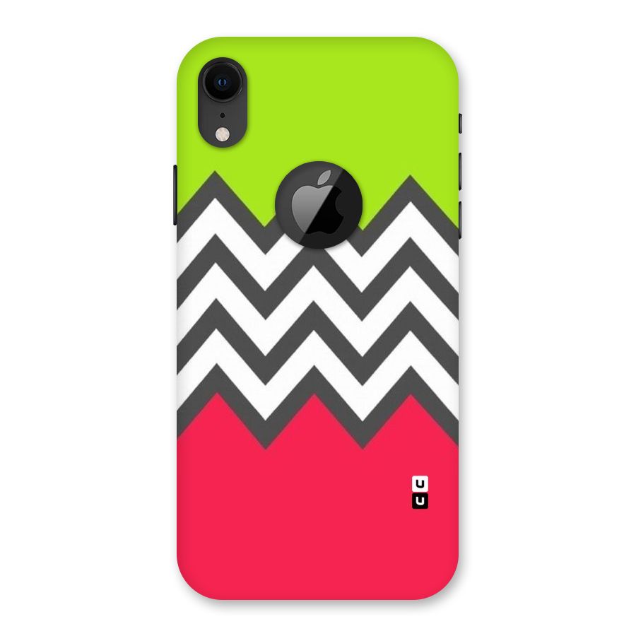 Cute Chevron Back Case for iPhone XR Logo Cut