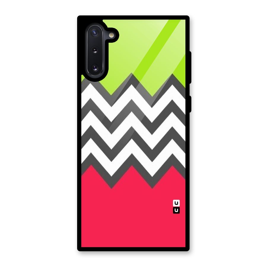 Cute Chevron Glass Back Case for Galaxy Note 10