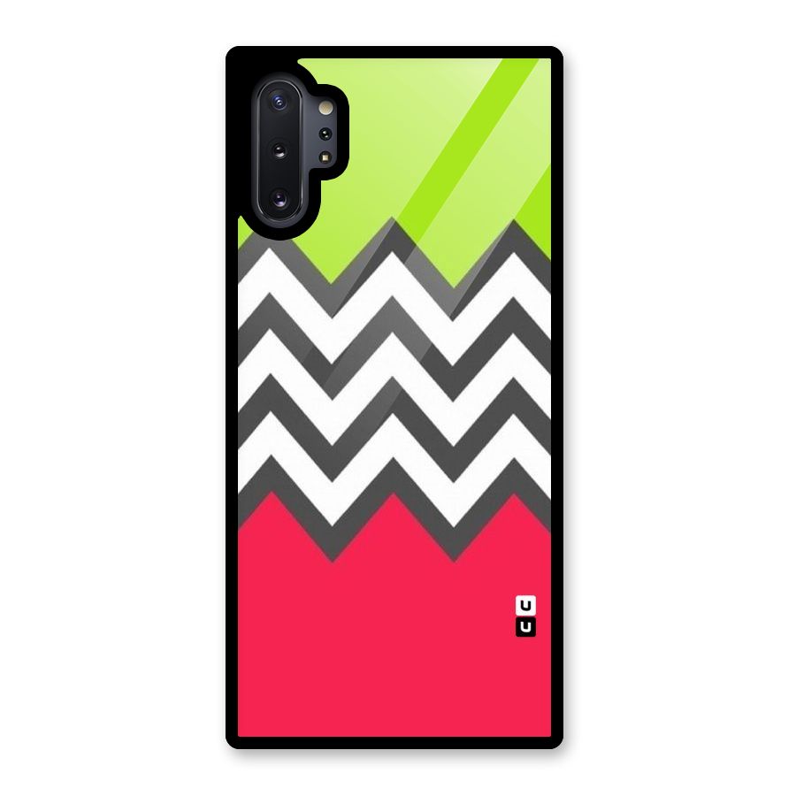 Cute Chevron Glass Back Case for Galaxy Note 10 Plus