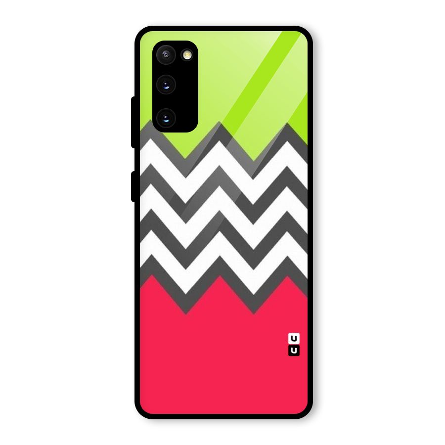 Cute Chevron Glass Back Case for Galaxy S20 FE 5G
