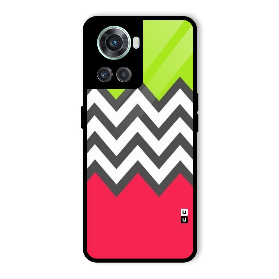 Cute Chevron Glass Back Case for OnePlus 10R
