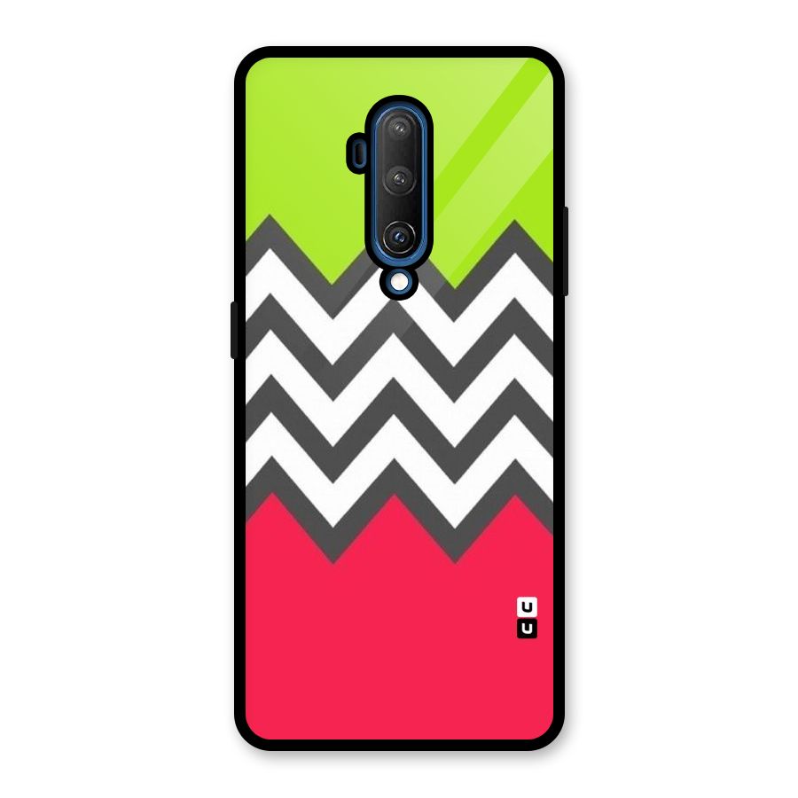 Cute Chevron Glass Back Case for OnePlus 7T Pro