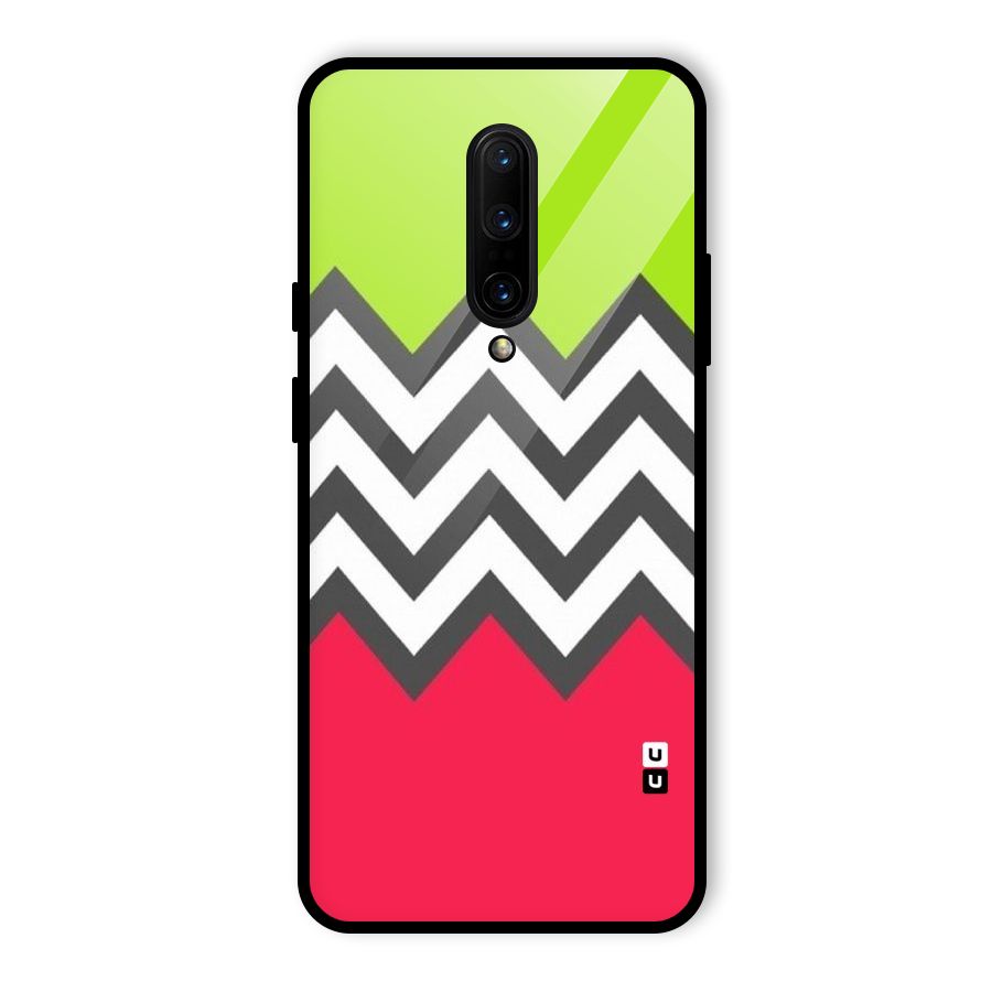 Cute Chevron Glass Back Case for OnePlus 7 Pro