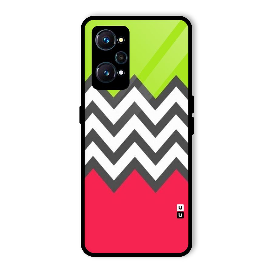 Cute Chevron Glass Back Case for Realme GT 2