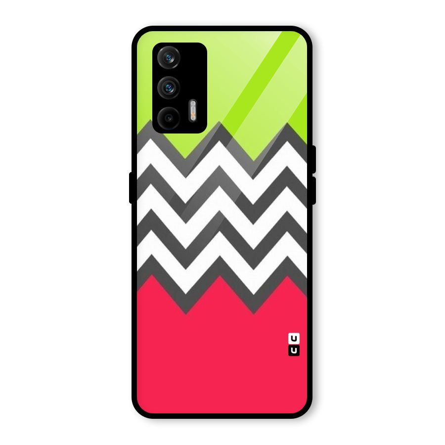 Cute Chevron Glass Back Case for Realme GT 5G