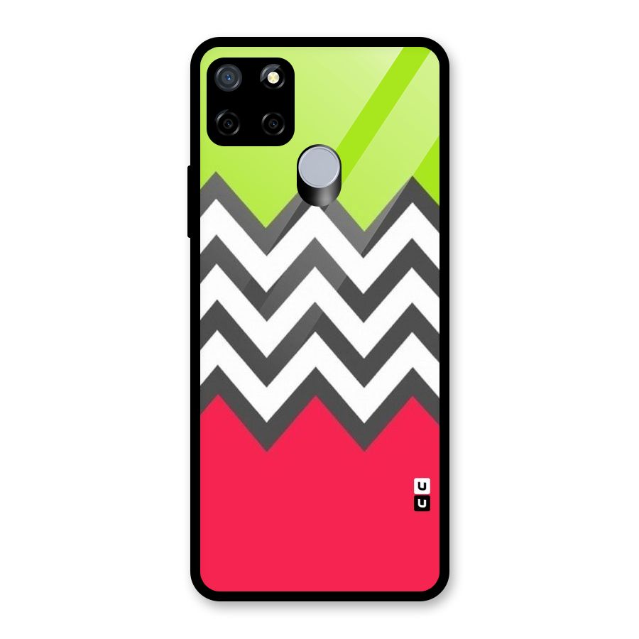 Cute Chevron Glass Back Case for Realme Narzo 20