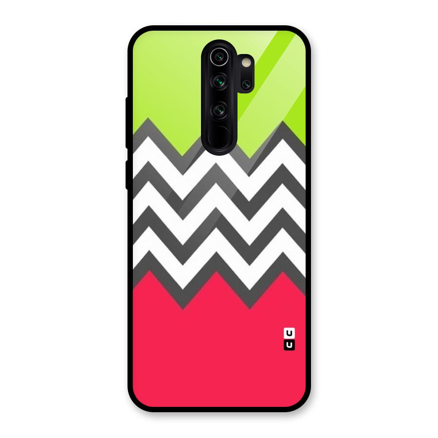 Cute Chevron Glass Back Case for Redmi Note 8 Pro