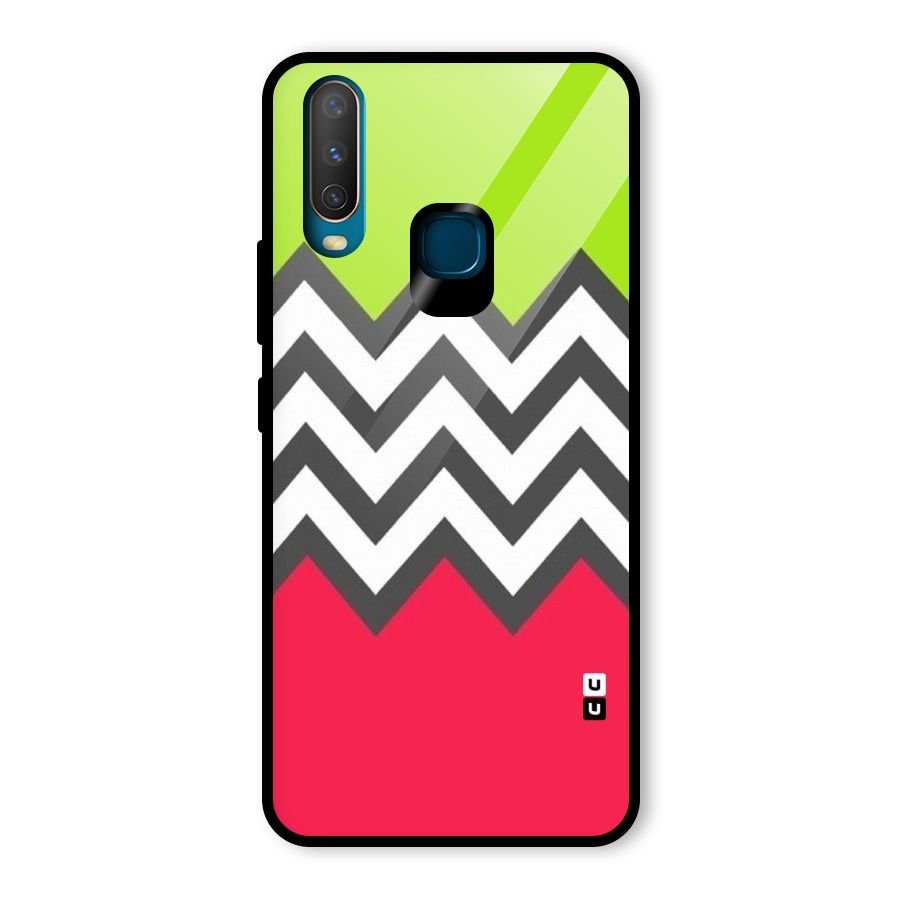 Cute Chevron Glass Back Case for Vivo U10