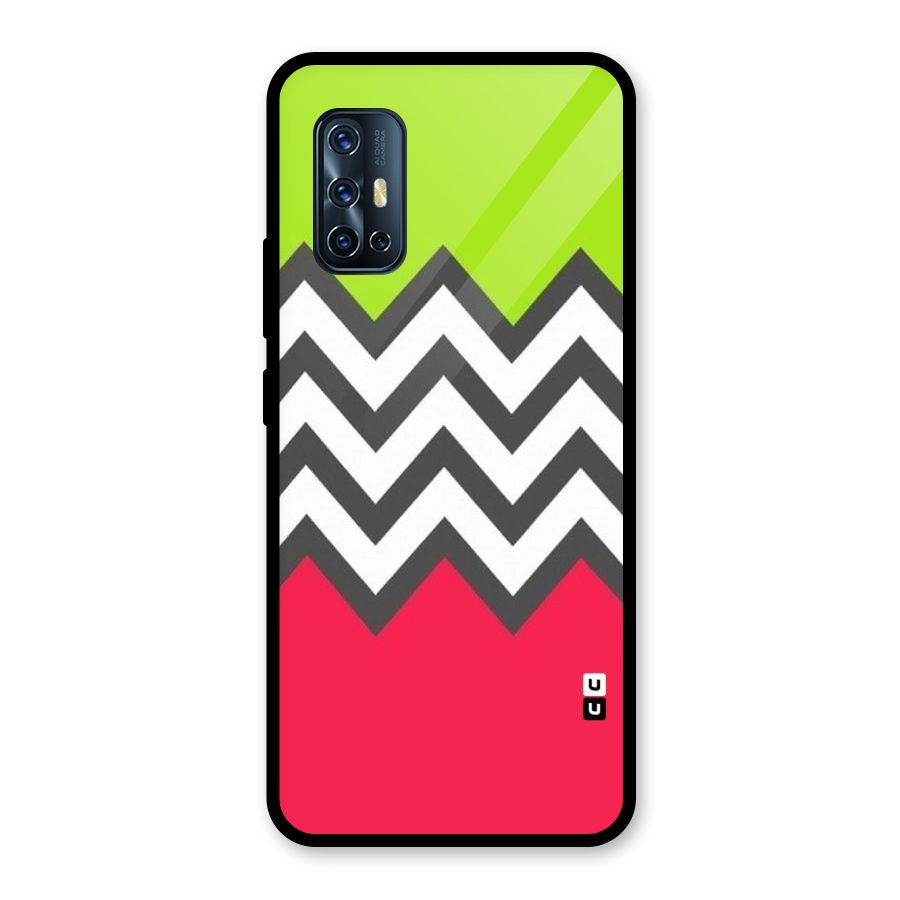 Cute Chevron Glass Back Case for Vivo V17