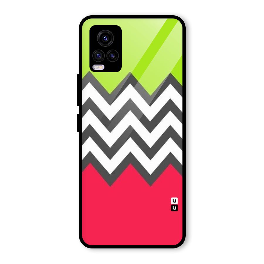 Cute Chevron Glass Back Case for Vivo V20