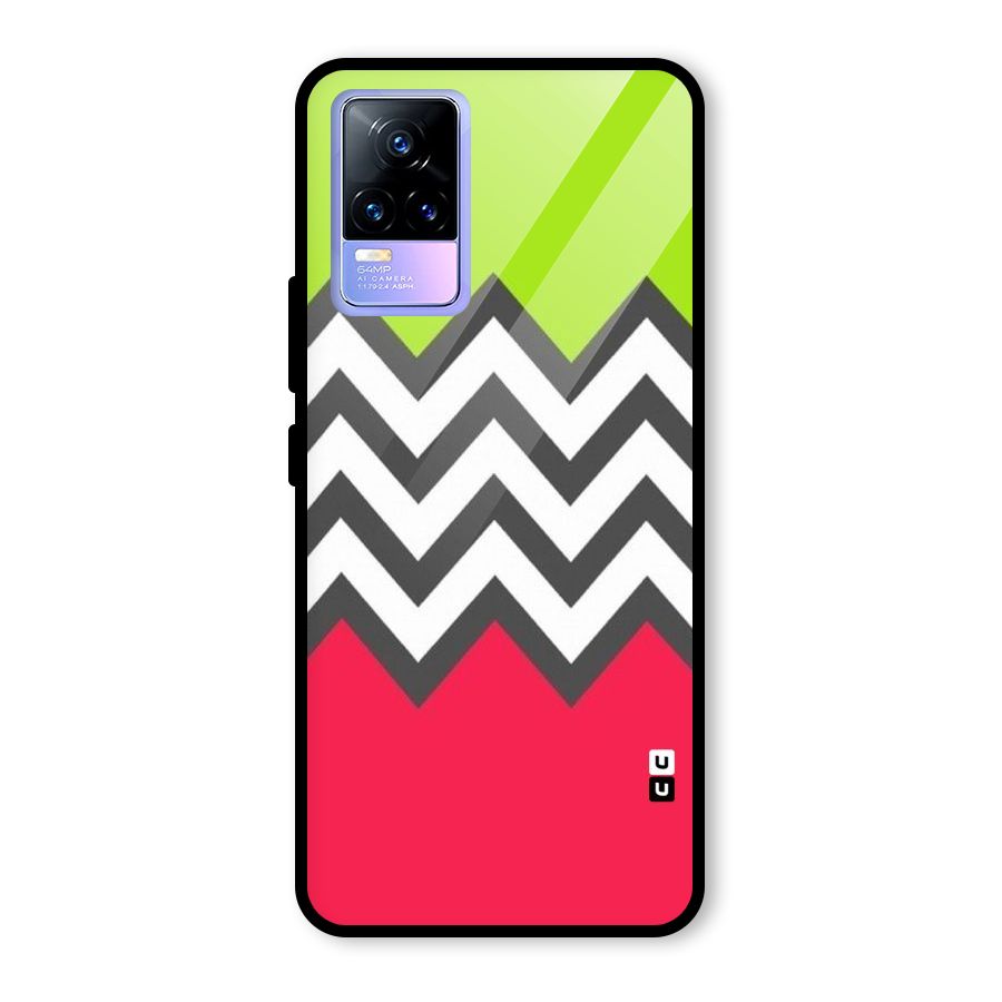 Cute Chevron Glass Back Case for Vivo Y73