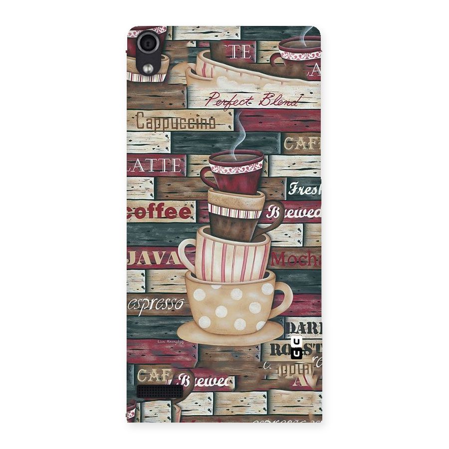 Cute Coffee Cups Back Case for Ascend P6