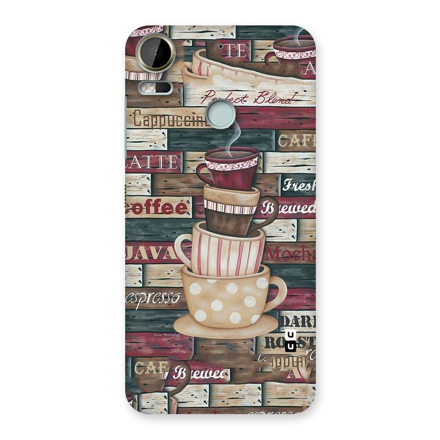 Cute Coffee Cups Back Case for Desire 10 Pro