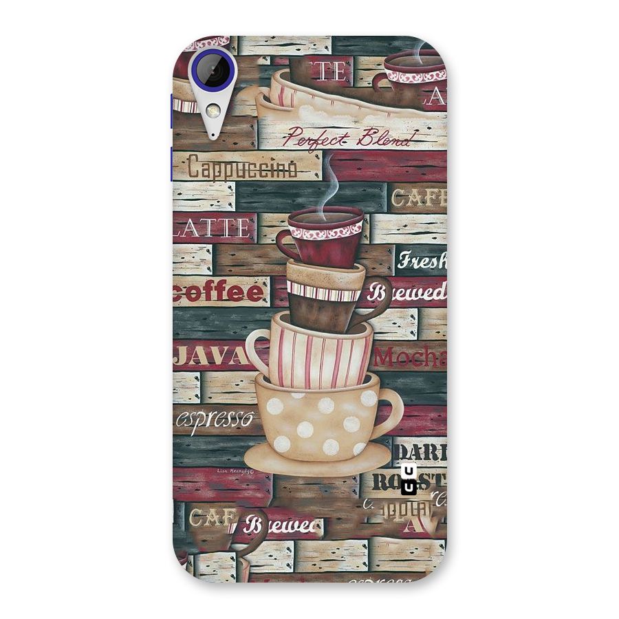 Cute Coffee Cups Back Case for Desire 830