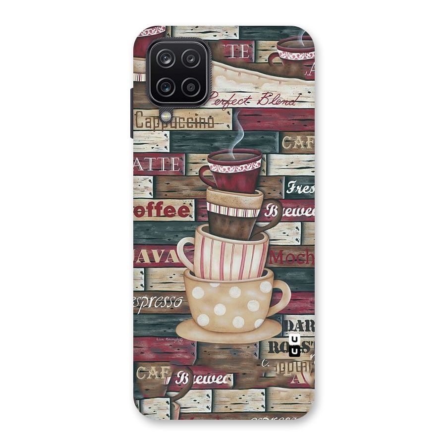 Cute Coffee Cups Back Case for Galaxy A12