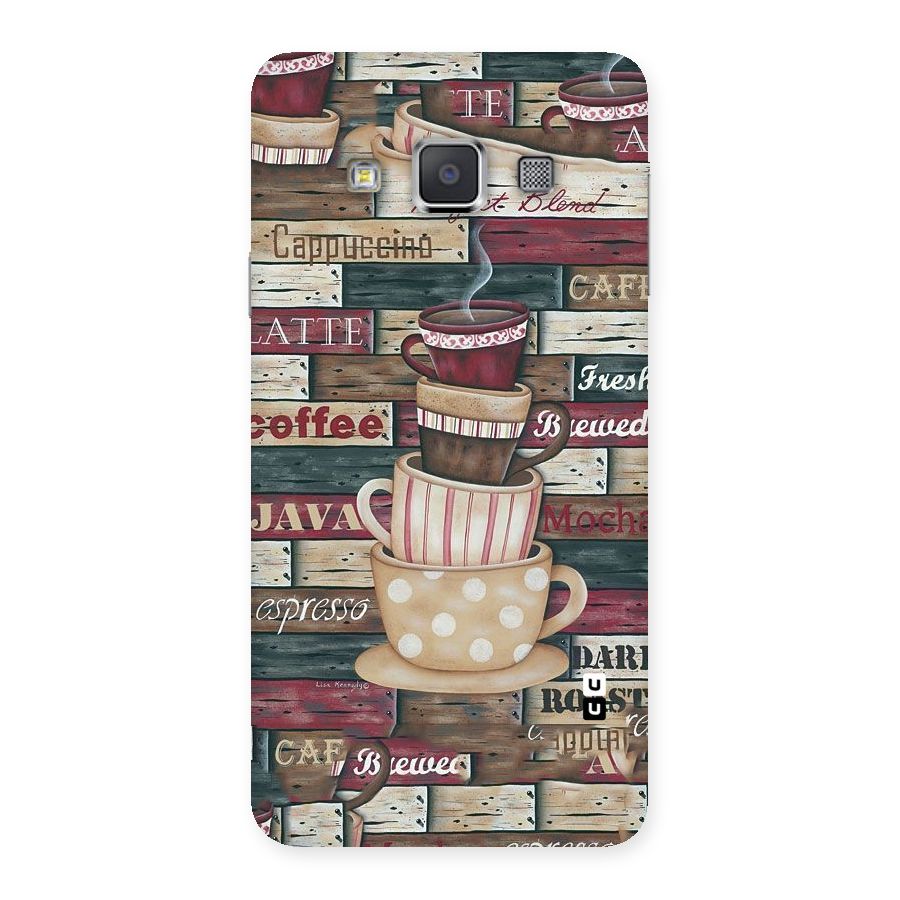 Cute Coffee Cups Back Case for Galaxy A3