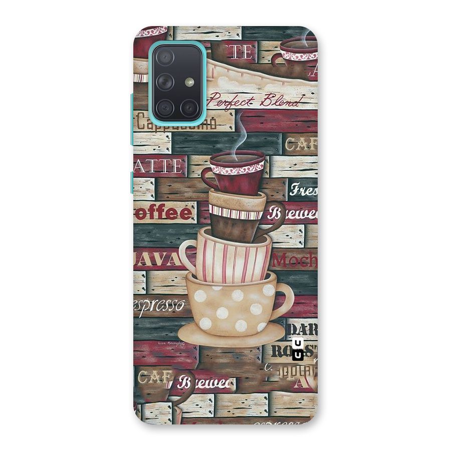 Cute Coffee Cups Back Case for Galaxy A71