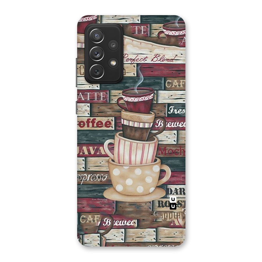 Cute Coffee Cups Back Case for Galaxy A72