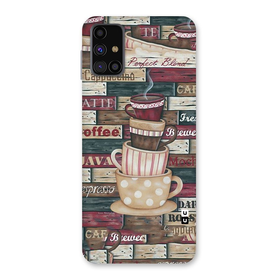 Cute Coffee Cups Back Case for Galaxy M31s