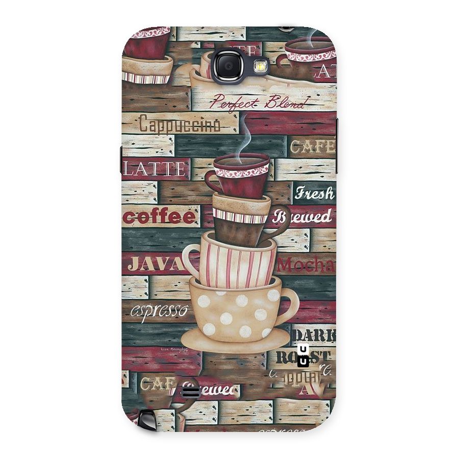 Cute Coffee Cups Back Case for Galaxy Note 2