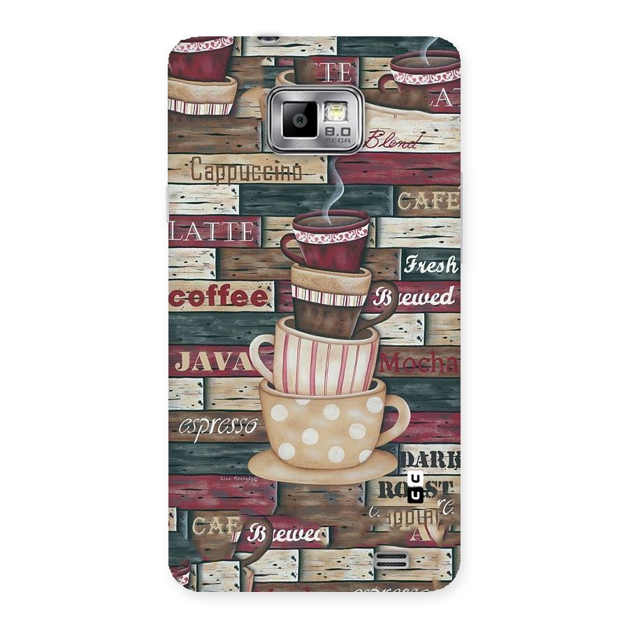 Cute Coffee Cups Back Case for Galaxy S2