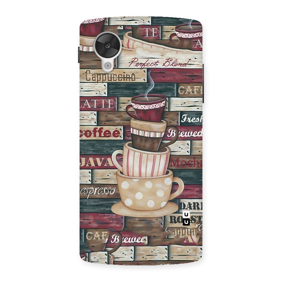Cute Coffee Cups Back Case for Google Nexsus 5