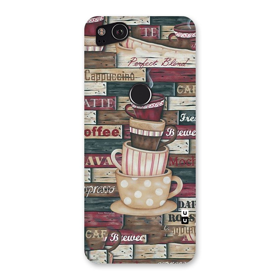 Cute Coffee Cups Back Case for Google Pixel 2