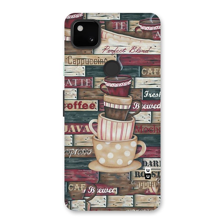 Cute Coffee Cups Back Case for Google Pixel 4a