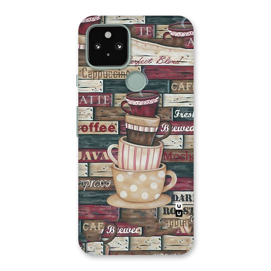 Cute Coffee Cups Back Case for Google Pixel 5