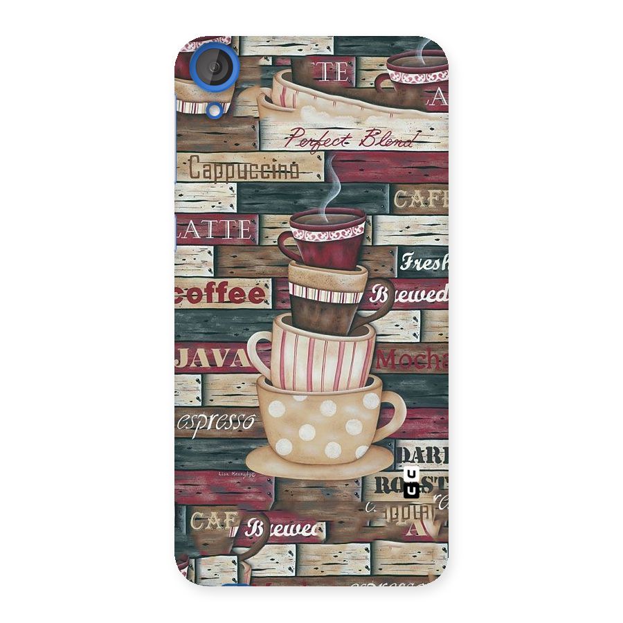 Cute Coffee Cups Back Case for HTC Desire 820