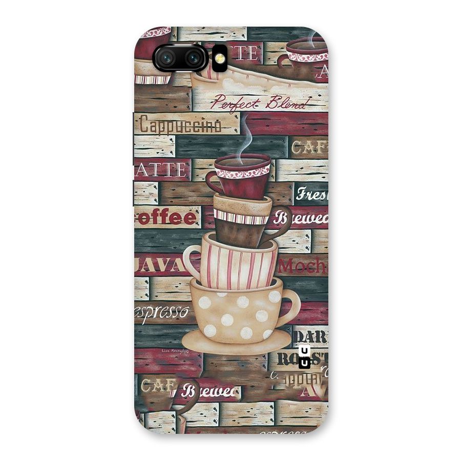 Cute Coffee Cups Back Case for Honor 10