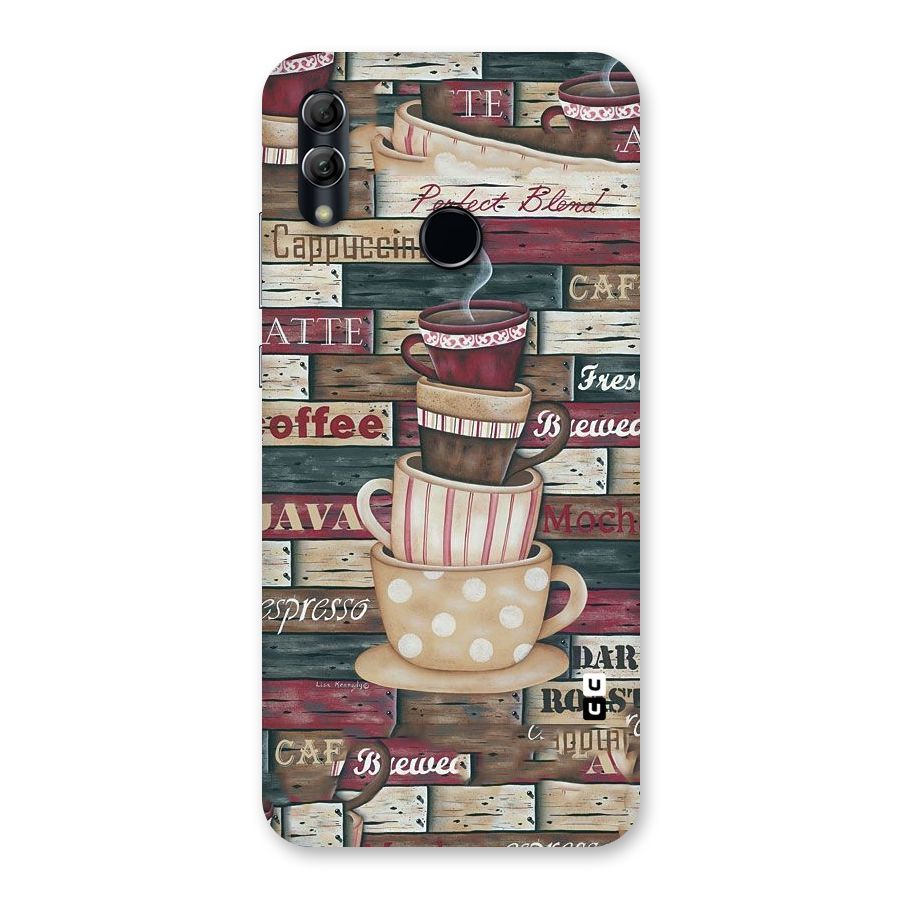 Cute Coffee Cups Back Case for Honor 10 Lite