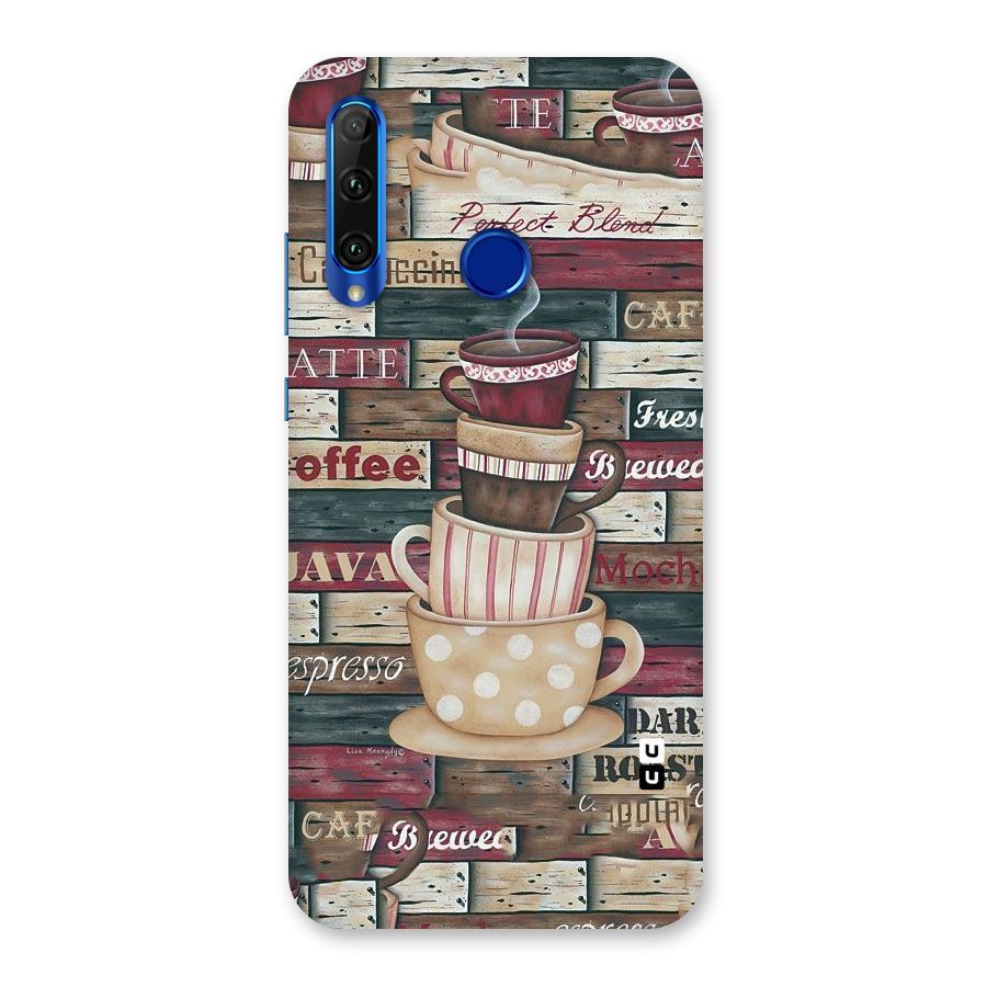 Cute Coffee Cups Back Case for Honor 20i
